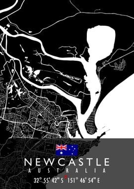 NEWCASTLE MAP AUSTRALIA