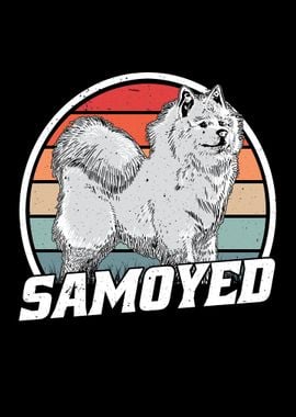 Samoyed Retro Sled Dog