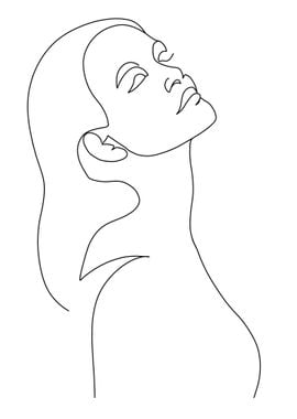 One Line Art Woman