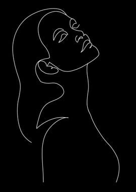 One Line Art Woman