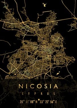 NICOSIA MAP CYPRUS