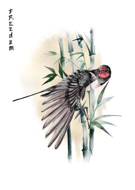 Bamboo Japanese swallow