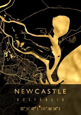 NEWCASTLE MAP AUSTRALIA