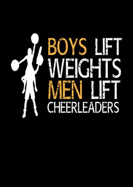 Men Lift Cheerleaders