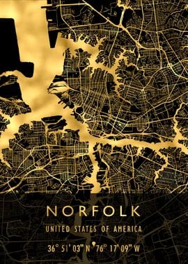 NORFOLK MAP USA