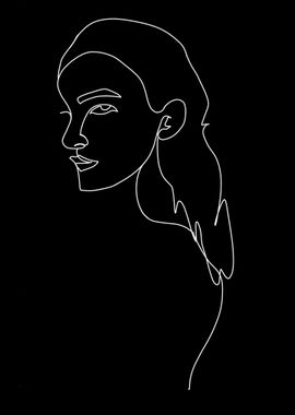 One Line Art Woman