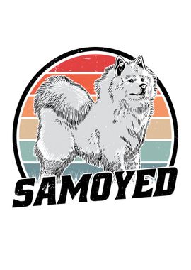 Samoyed Retro Sled Dog