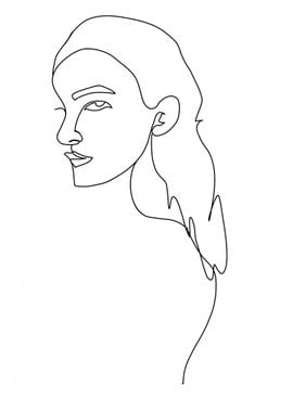 One Line Art Woman