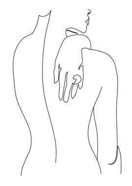 One Line Art Woman