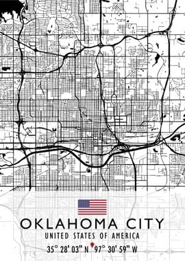 OKLAHOMA CITY MAP USA