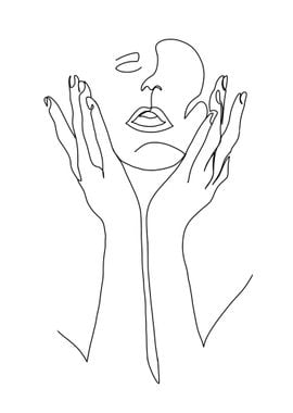 One Line Art Woman