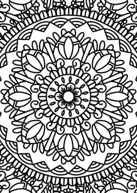 BW Floral Mandala Patt 02