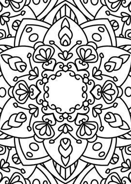 BW Floral Mandala Patt 03