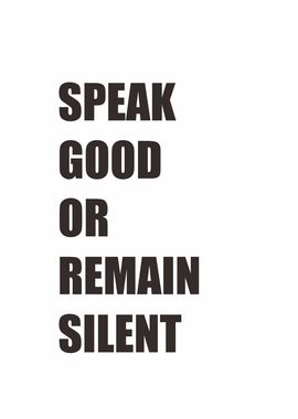 speak good