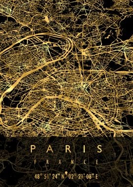 PARIS MAP FRANCE