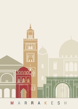 Marrakesh skyline poster