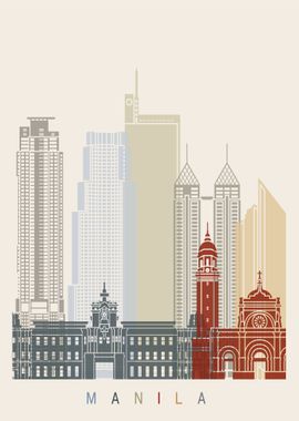 Manila skyline poster