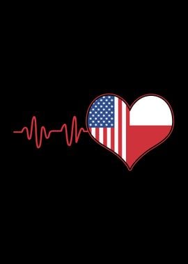 USA Poland Heartbeat