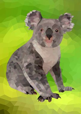 Koala Bear in polygon