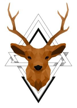 Polygon Deer Animal