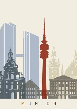 Munich skyline poster