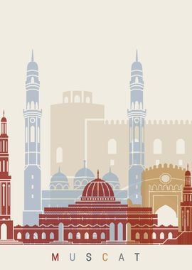 Muscat skyline poster