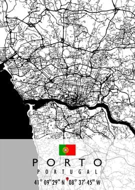 PORTO MAP PORTUGAL