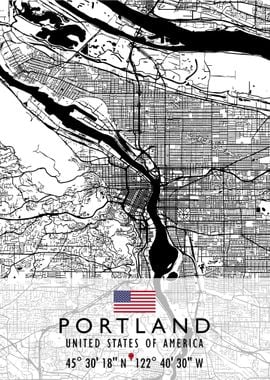 PORTLAND MAP USA