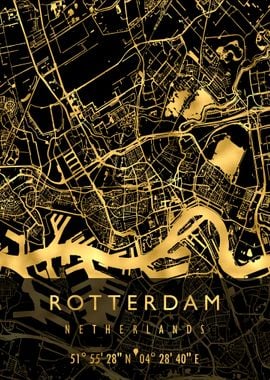 ROTTERDAM MAP NETHERLANDS