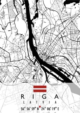 RIGA MAP LATVIA