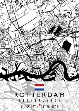 ROTTERDAM MAP NETHERLANDS