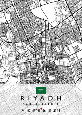 RIYADH MAP SAUDI ARABIA