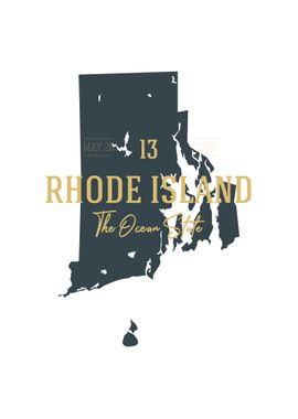 Rhode Island State Map USA