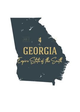 Georgia State Map USA