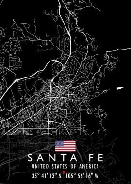 SANTA FE MAP USA