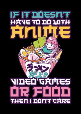 Anime Video Games Or Food