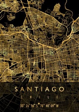 SANTIAGO MAP CHILE