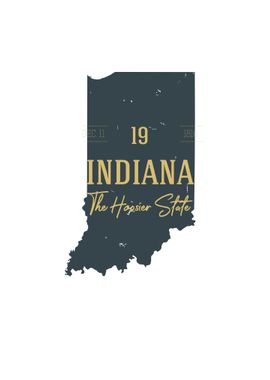 Indiana State Map USA