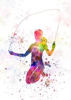 Fitness in watercolor