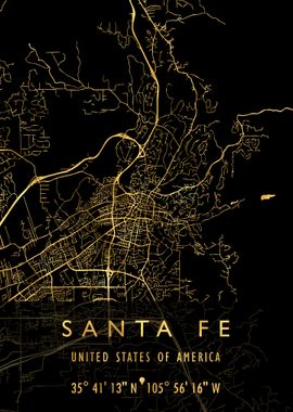 SANTA FE MAP USA