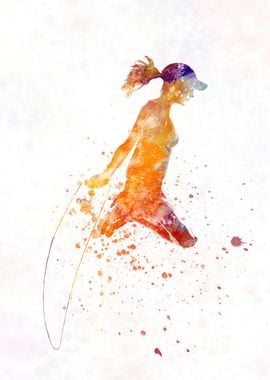 Fitness in watercolor