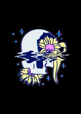 Skull Flowers Aesthetic