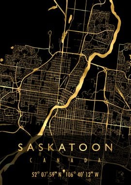 SASKATOON MAP CANADA