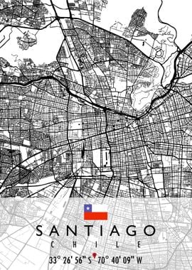 SANTIAGO MAP CHILE