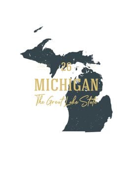 Michigan State Map USA