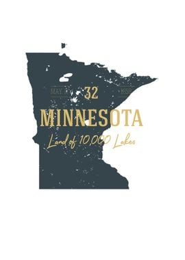 Minnesota State Map USA