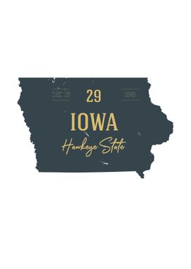 Iowa State Map USA