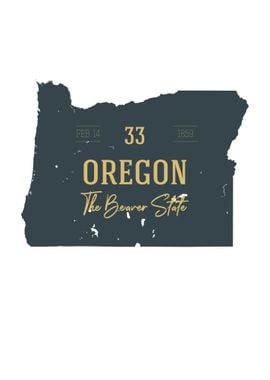 Oregon State Map USA