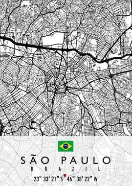 SAO PAULO MAP BRAZIL