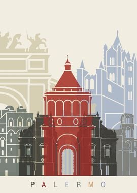 Palermo skyline poster